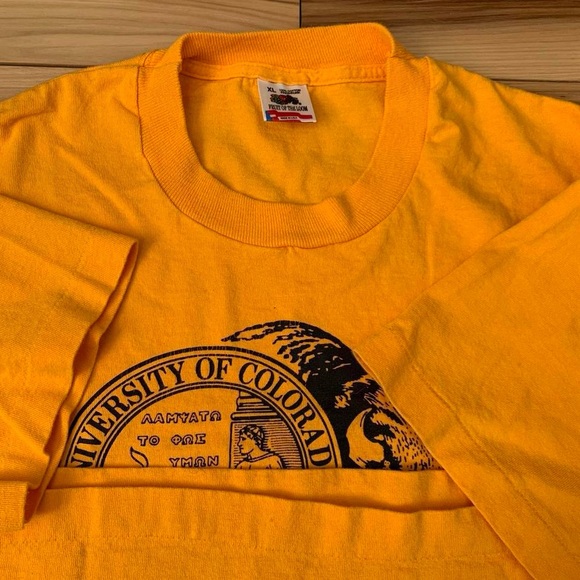 90s Vintage University of Colorado CU Boulder Buffaloes Graphic T-shirt Tee - Picture 3 of 4
